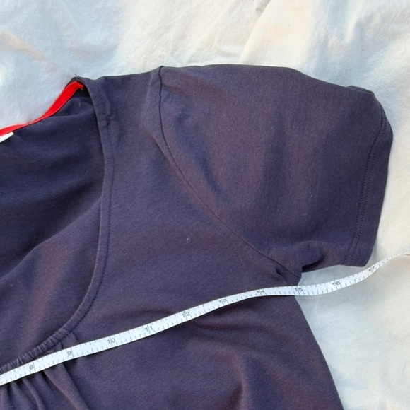 Boden navy blue t-shirt dress, size 4, belted - Picture 9 of 10